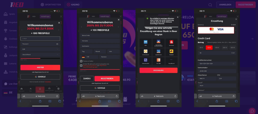 1Red Casino Registrierung