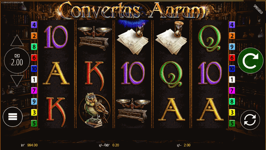 Convertus Aurum Slot Spielefeld