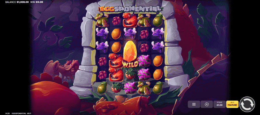 Eggsponential Slot Spielefeld