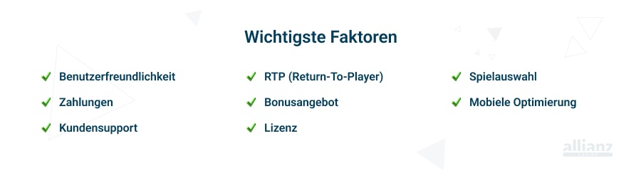 Auswahlkriterien für Online Casinos