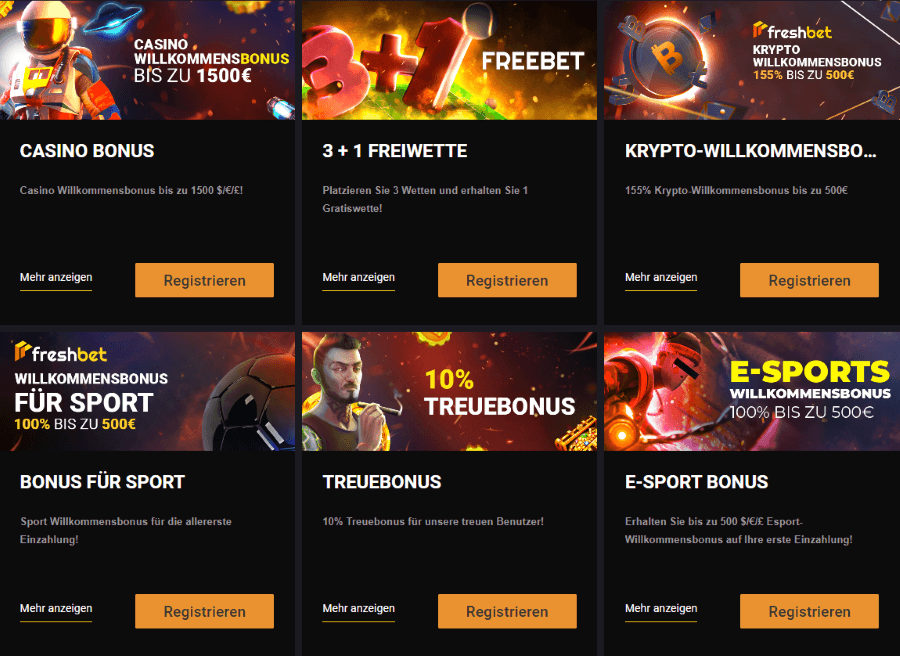 Freshbet Casino Werbeaktionen