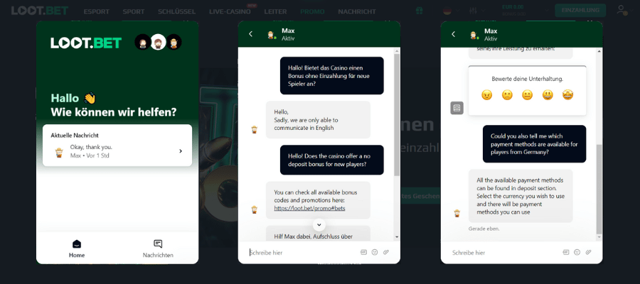 Loot.Bet Casino Chatbot