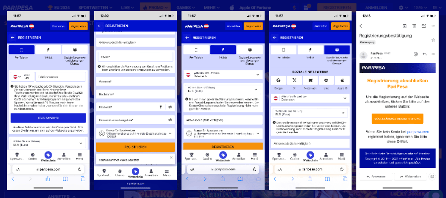 Paripesa Casino Registrierung