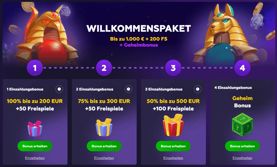 Playfina Casino Willkommensbonus