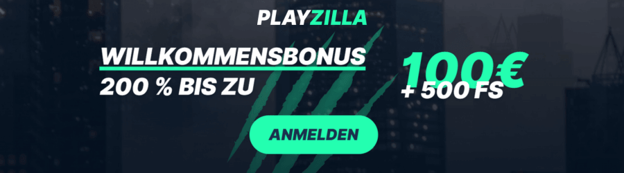 Playzilla Casino - Mindesteinzahlung von 10 Euro.