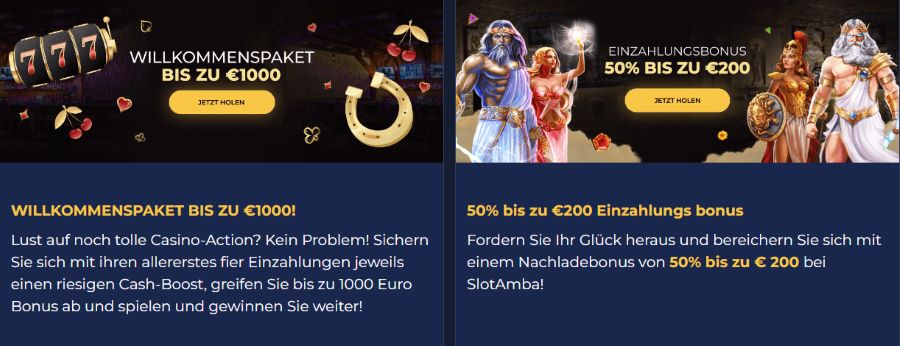 SlotAmba Casino Promotionen