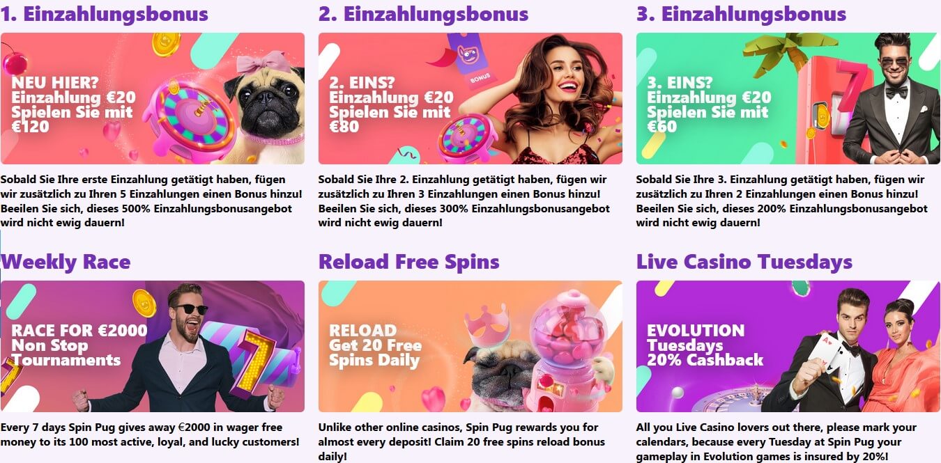 Spinpug Casino Bonus