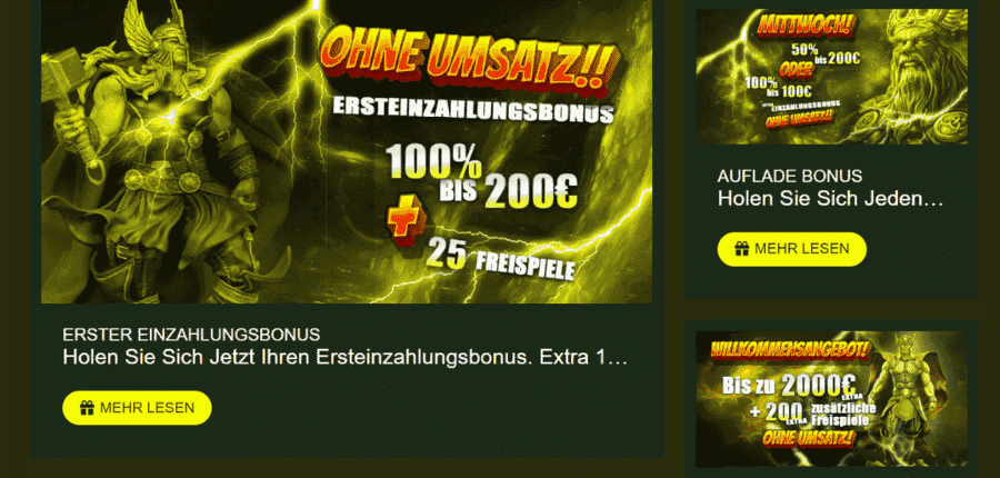 Thor Casino Bonusangebot