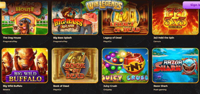 WinLegends Casino Slots